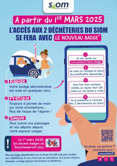 SIOM: Générez votre e-badge pour accéder à vos déchèteries